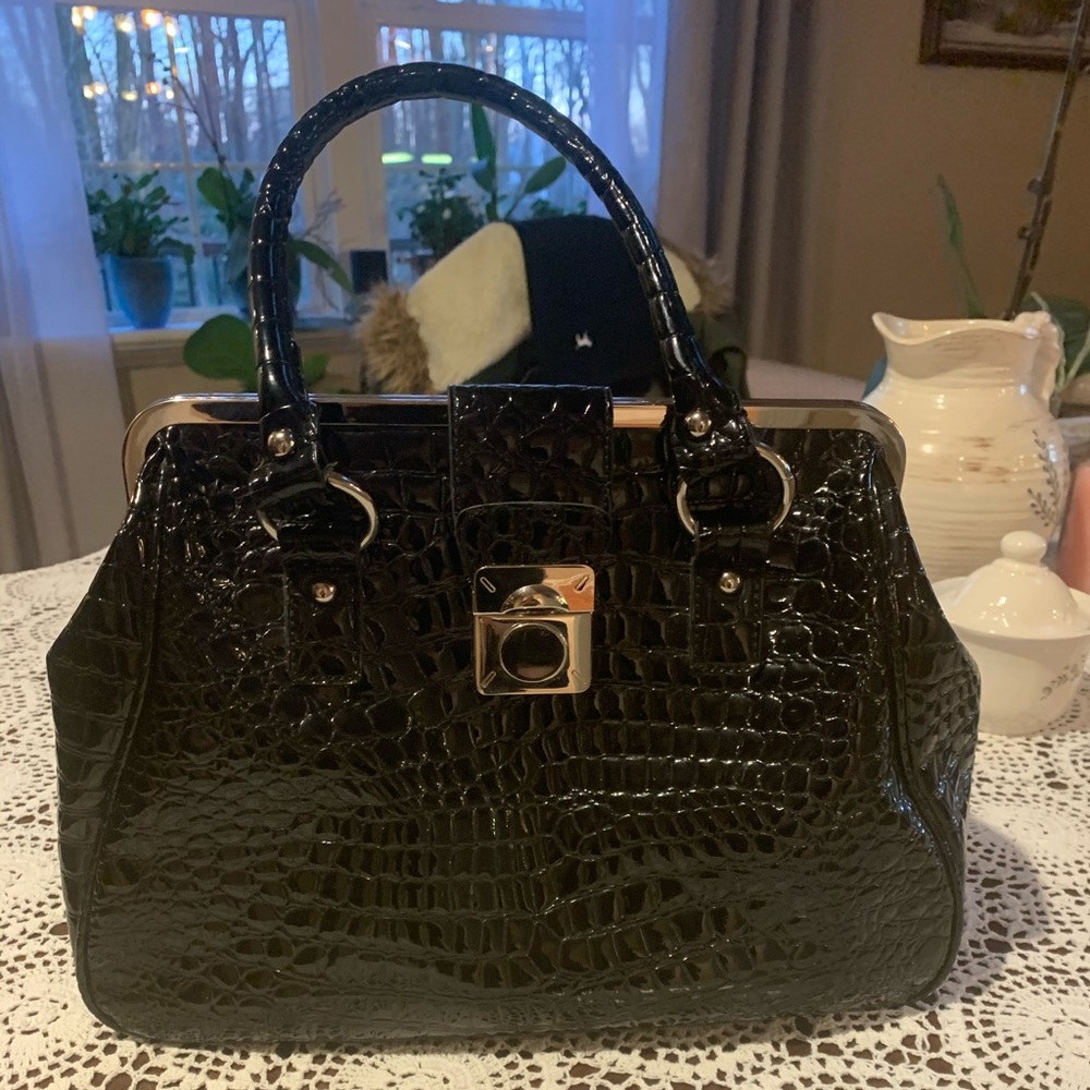 Express Crocodile Pattern Handbag Tote Bag